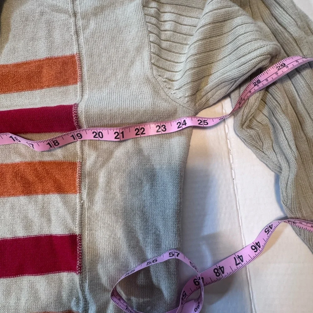 513 Clothing Concepts Retro Striped 1/4 Zip Sweater - Wool Blend - Size Large - Picture 6 of 11